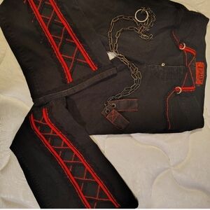 Tripp NYC Black and Red Women Jeans